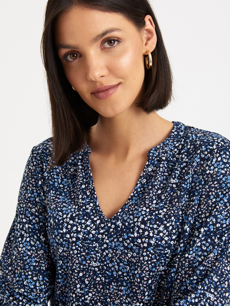 Блузка жіноча Greenpoint TOP704W22MDW01 40 Синя (5903245344265) - зображення 5