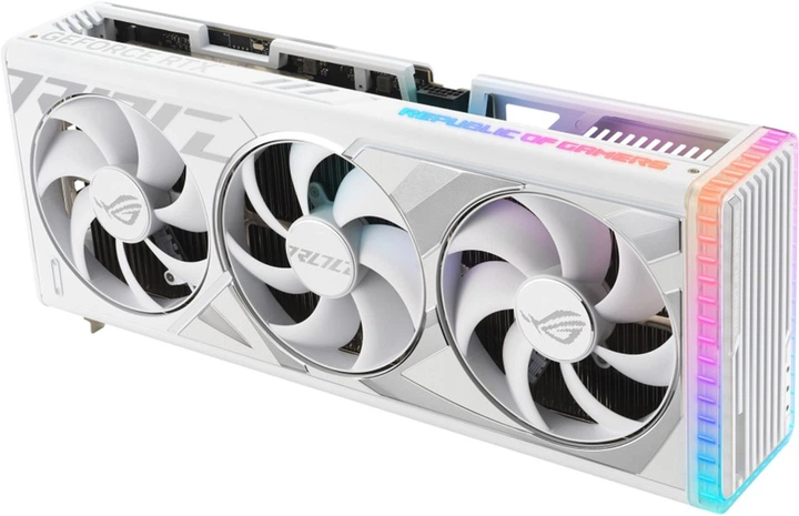 Karta graficzna ASUS PCI-Ex GeForce RTX 4090 ROG Strix White Edition 24GB GDDR6X (384bit) (2550/21000) (2 x HDMI, 3 x DisplayPort) (90YV0ID3-M0NA00) - obraz 3