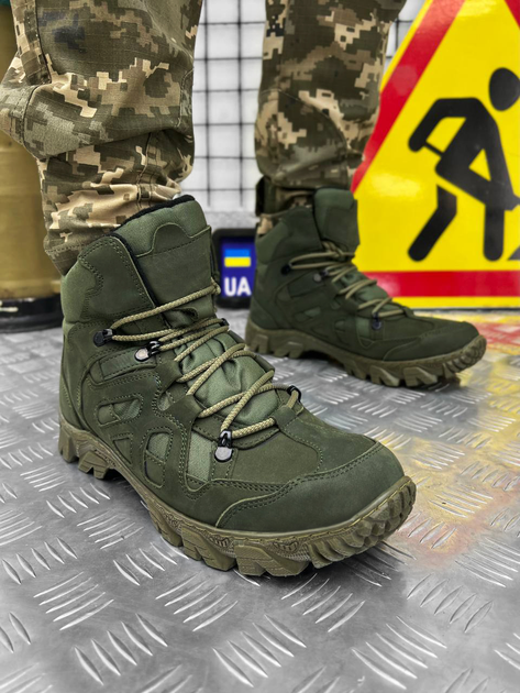 Тактические зимние ботинки на флисе Tactical Boots Olive 41 - изображение 2