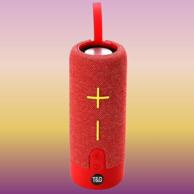 Портативная Bluetooth колонка TG619C FM-радио USB/TF с ремешком Red - Фото 1 Портативная Bluetooth колонка TG619C FM-радио USB/TF с ремешком Red - изображение 1