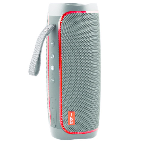 Колонка Bluetooth портативная TG-287 FM-радио USB/TF speakerphone с ремешком Grey - изображение 3