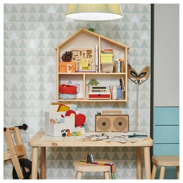 Кукольный дом IKEA ФЛИСАТ, Полка навесная, бежевый, белый, 502.907.85 - изображение 11