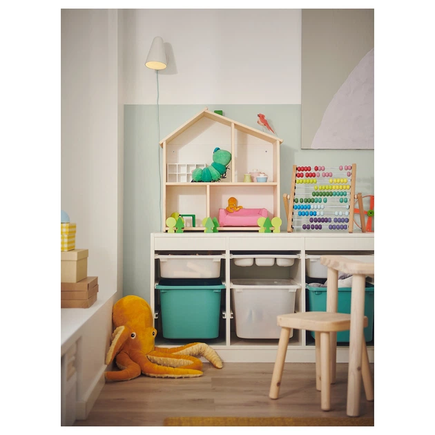 Кукольный дом IKEA ФЛИСАТ, Полка навесная, бежевый, белый, 502.907.85 - изображение 13