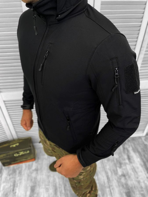 Тактическая куртка софтшел single sword Черный XL - изображение 2
