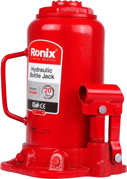 Домкрат гидравлический бутылочный Ronix RH-4906 20 т - Фото 1 Домкрат гидравлический бутылочный Ronix RH-4906 20 т - изображение 1