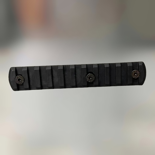 Планка Picatinny для крепления на M-LOK, Черная, DLG TACTICAL (DLG-113) 11 Slots, планка Пикатинни для M-LOK 11 слотов - изображение 1