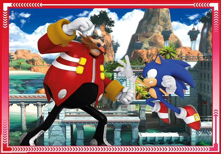 Набір пазлів Clementoni Super Kolor Sonic Hedgehog 19 x 14 см 72 деталі (8005125215225) - зображення 3