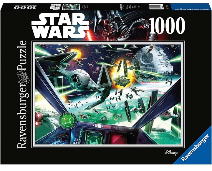Puzzle Ravensburger Star Wars X-Wing Cockpit 70 x 50 cm 1000 elementow (4005556169191) - obraz 1