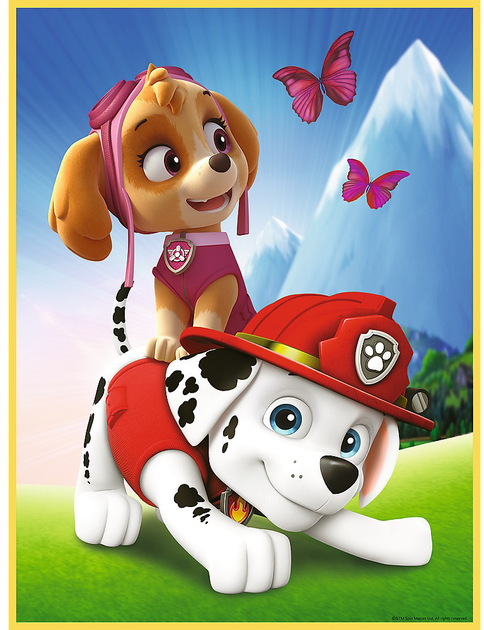 Puzzle do kolorowania Trefl Baby Maxi Paw Patrol Puppy Patrol Team 2 x 10 elementów (5900511430035) - obraz 2