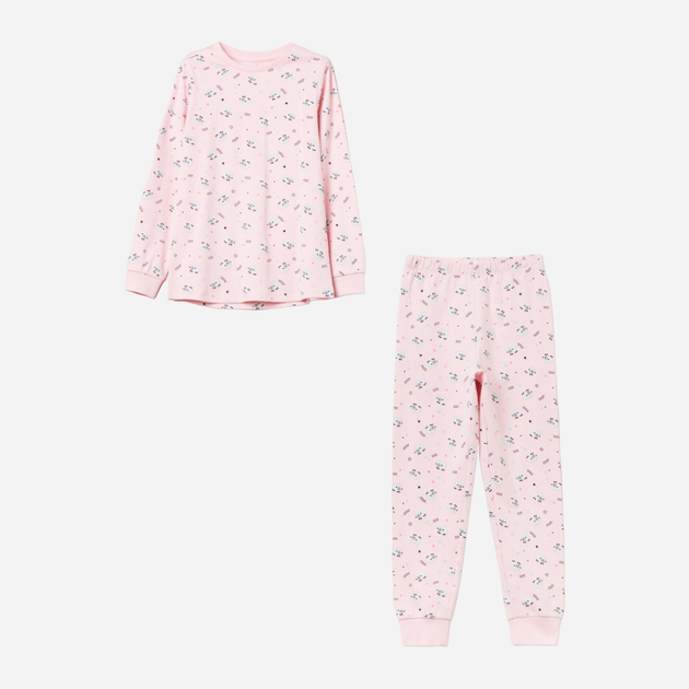 Piżama dziecięca (bluza + spodnie) OVS 1892492 128 cm Różowa (8052147148239) - obraz 1
