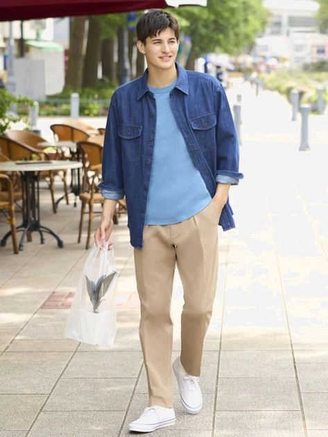 Джинсовая куртка мужская Uniqlo 694778482 XL Синяя (1159795744) - Фото 11 Джинсовая куртка мужская Uniqlo 694778482 XL Синяя (1159795744) - изображение 11