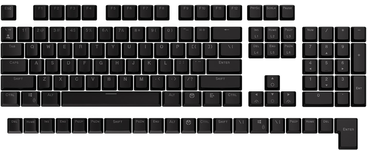 Klawisze Endorfy 124 PBT (EY0E001) Black - obraz 6
