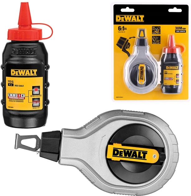 Шнур разметочный DeWalt 30 м с меловым порошком 113 г (DWHT47408-0) - изображение 5