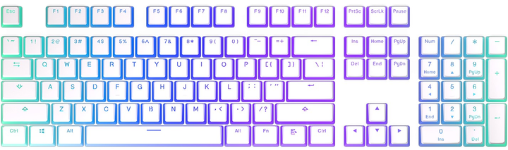 Набір кейкапів Endorfy PBT Pudding (EY0E003) Onyx White - зображення 6
