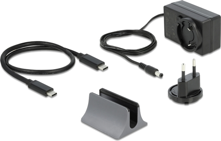 Stacja dokująca Delock 2xDisplayPort/HDMI/3xUSB3.2/RJ45 Ethernet/Audio/2xUSB-C Grey (4043619877720) - obraz 7