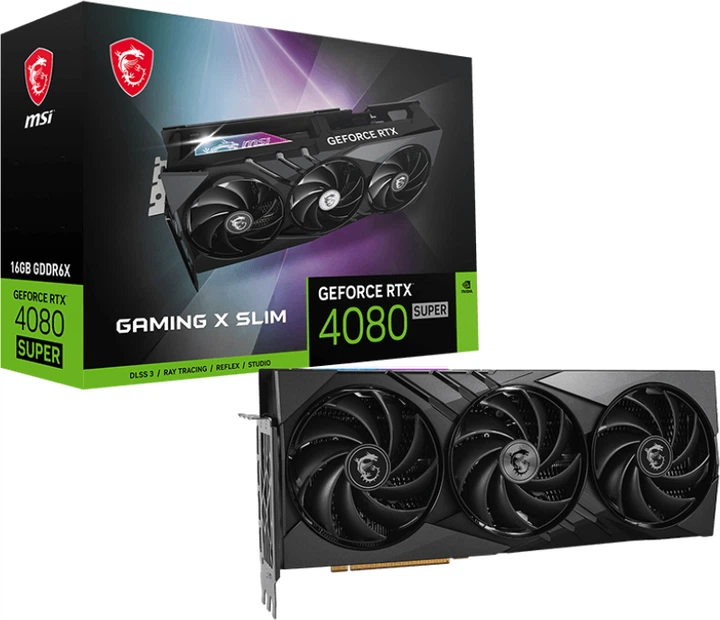 Видеокарта MSI PCI-Ex GeForce RTX 4080 Super 16G Gaming X Slim