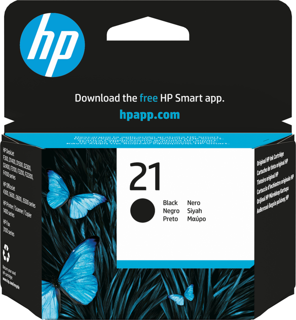 Картридж HP No.21 DJ3920/3940, PSC1410 (5 мл) Black (C9351AE) – фото ...