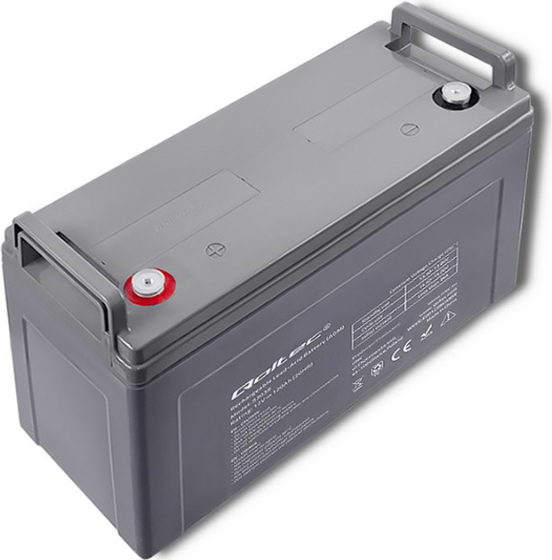 Акумуляторна батарея Qoltec AGM 12V 120Ah max 1440A 53039 (5901878530390) - зображення 2
