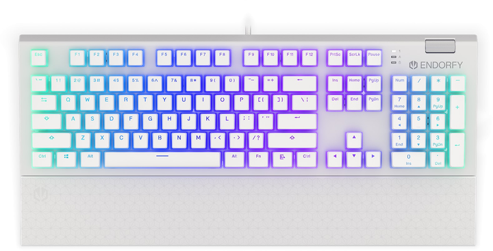 Клавіатура дротова Endorfy Omnis Pudding Kailh Brown USB Onyx White (EY5A035) - зображення 1