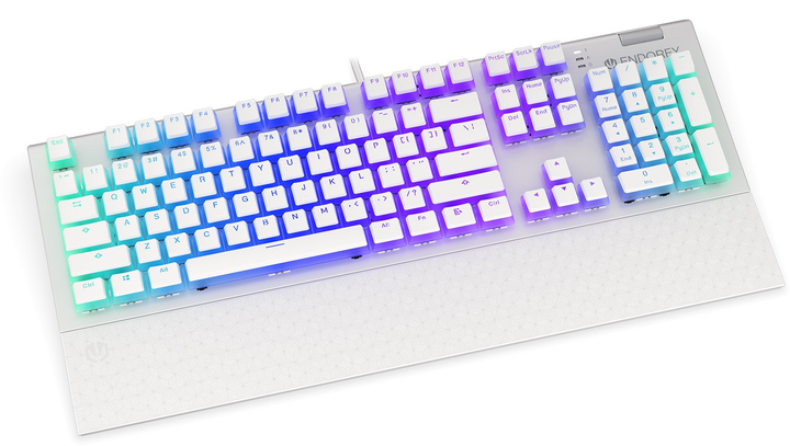 Клавіатура дротова Endorfy Omnis Pudding Kailh Brown USB Onyx White (EY5A035) - зображення 3