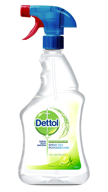 Spray Dettol do czyszczenia powierzchni antybakteryjny Limonka i Mięta 500 ml (5900627074277) - obraz 1
