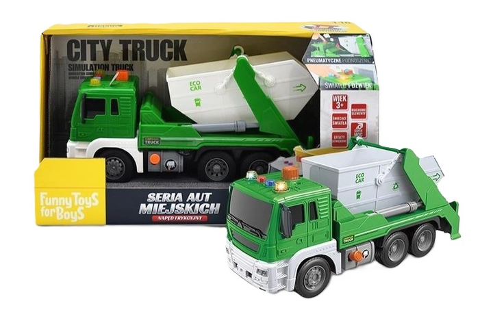 Сміттєвоз Artyk Funny Toys For Boys з контейнером (5901811126895) - зображення 1