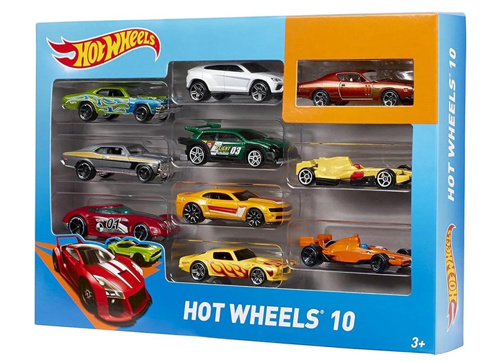 Набір машинок Mattel Hot Wheels Basic Car 10 шт (74299548864) - зображення 1