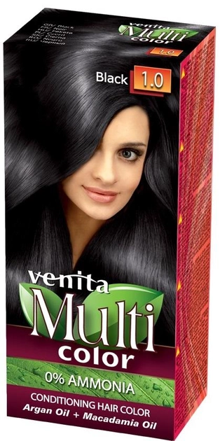 Farba do włosów Venita MultiColor pielęgnacyjna 1.0 Czerń (5902101513647) - obraz 1