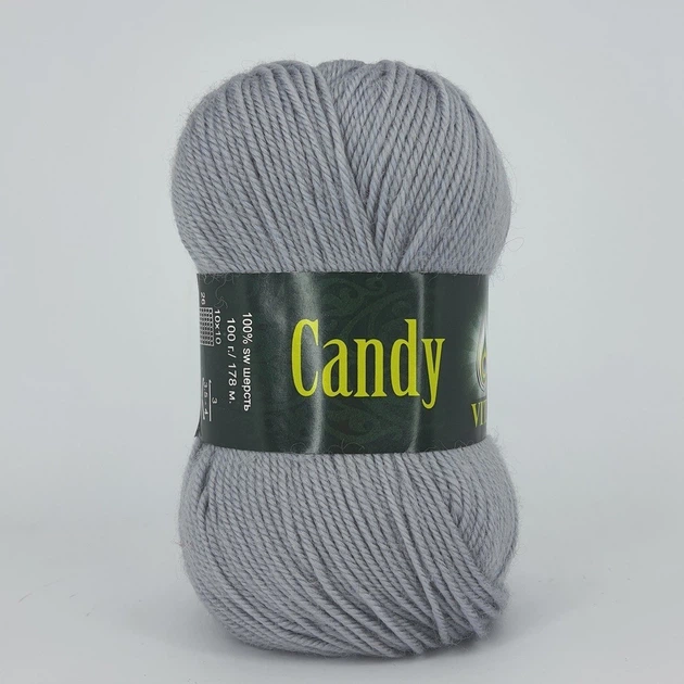 Пряжа шерстяная Vita Candy 2531 светло-серый - Фото 2 Пряжа шерстяная Vita Candy 2531 светло-серый - изображение 2