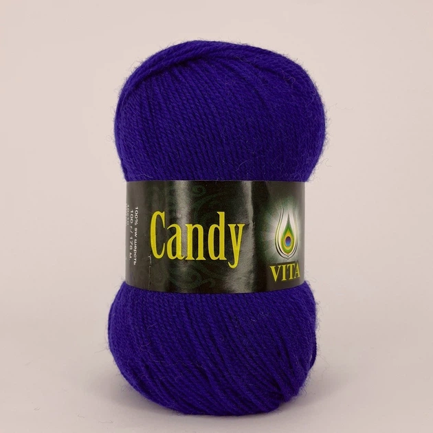 Пряжа шерстяная Vita Candy 2543 фиолетовый - Фото 1 Пряжа шерстяная Vita Candy 2543 фиолетовый - изображение 1