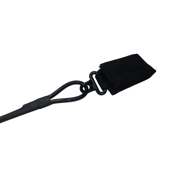 Тренчик карабин шнур страховочный витой ВОЛМАС для пистолета силикон черный - изображение 2
