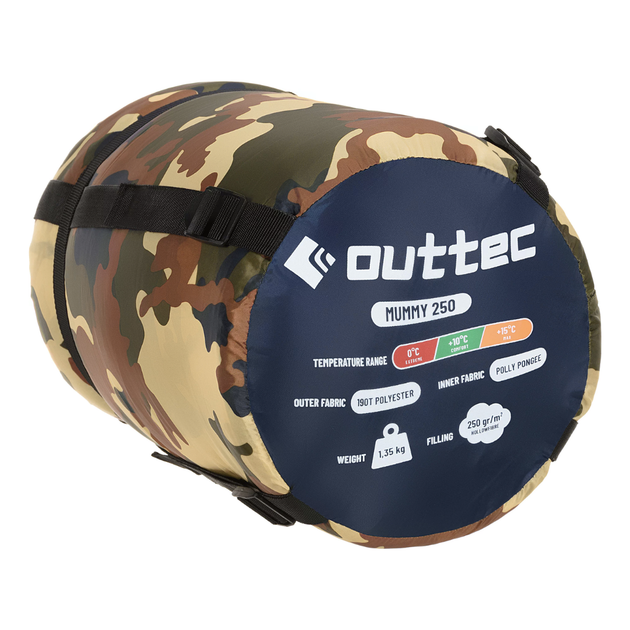 Спальний мішок кокон Outtec Mummy камуфляж спальник-кокон для кемпінгу туризму - зображення 4