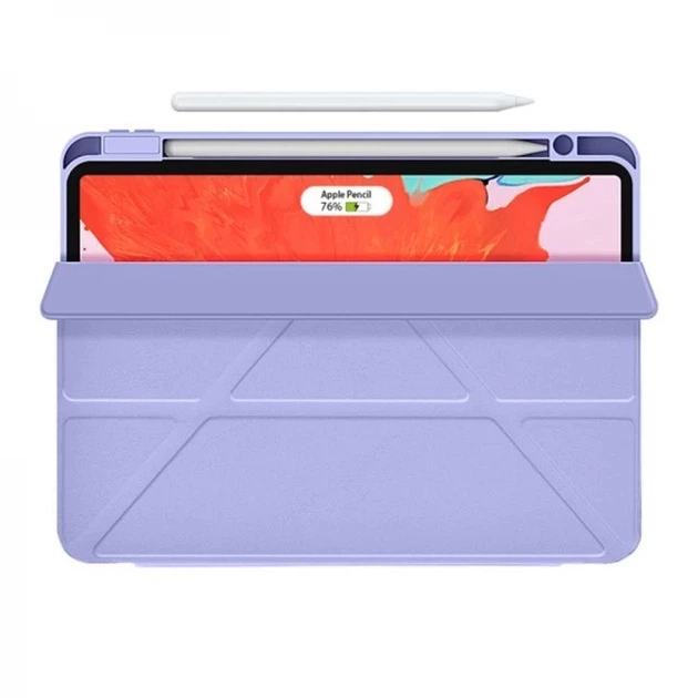 Чехол книжка WIWU Defender Protectived Case Smart Cover With Pencil Slot для Apple iPad Pro 11'' 2018 2019 2020 2021 2022 (A12Z Bionic M1 M2) / Air 4 10.9" Air 4 / 5 10.9" 2020 2021 2022 / Air 2025 Light Purple - изображение 4