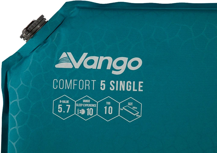 Коврик самонадувающий Vango Comfort 5 Single Bondi Blue SMQCOMFORB36A11 - изображение 2