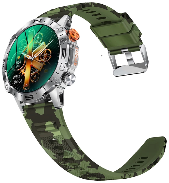 Смарт-часы Modfit Combat Silver Army (1077-0267) - Фото 3 Смарт-часы Modfit Combat Silver Army (1077-0267) - изображение 3