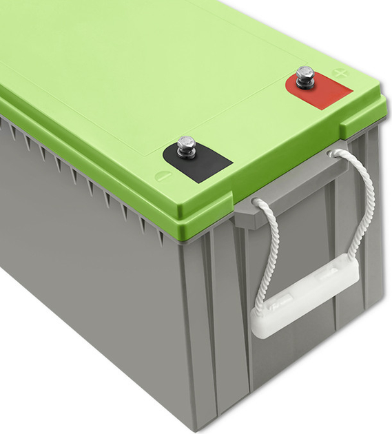 Акумуляторна батарея Qoltec żelowy Deep Cycle 12V 200Ah 62.5kg 53079 (5901878530796) - зображення 6