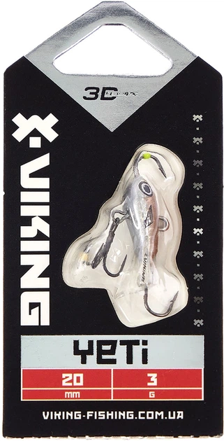 Балансир Viking Fishing Yeti Ice Jig 20 мм 3.0 г #12 Smoke Anchovy (19190170) - зображення 2