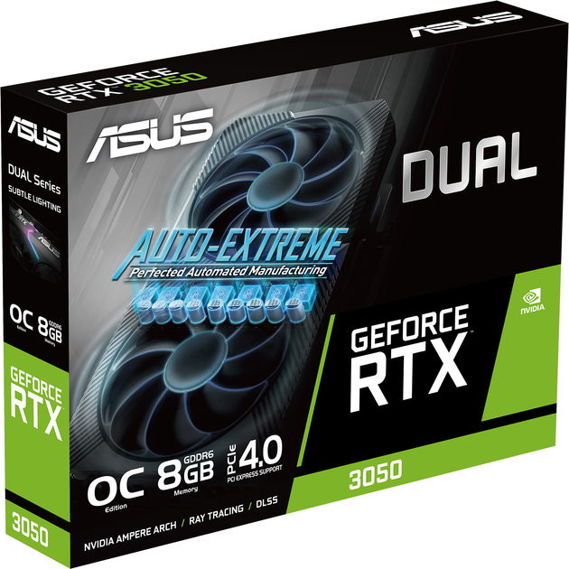 Відеокарта ASUS PCI-Ex GeForce RTX 3050 Dual OC Edition V2 LHR 8GB GDDR6 (128bit) (1852/14000) (HDMI, DisplayPort, DVI-D) (90YV0GH6-M0NA00) - зображення 13