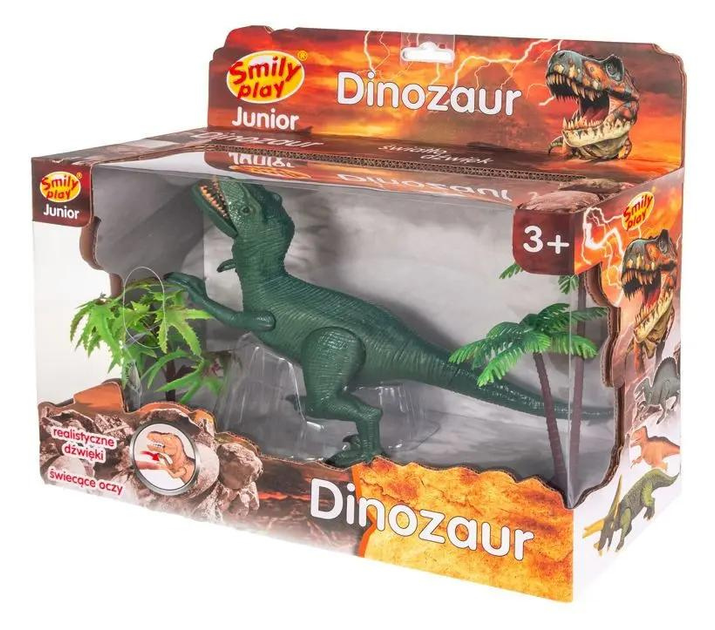 Interaktywny dinozaur Smily Play Raptor ze światłem i dźwiękiem (5905375838126) - obraz 1