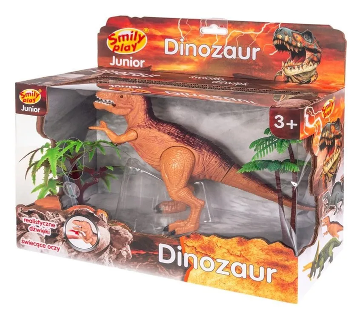 Interaktywny dinozaur Smily Play Tyranozaur ze światłem i dźwiękiem (5905375838157) - obraz 1