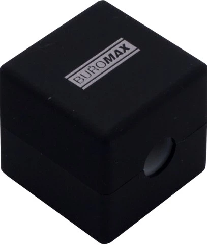 Точилка BUROMAX CUBE, RUBBER TOUCH, 1 отв., контейнер, пласт. корпус (BM.4757-bl) - Фото 1 Точилка BUROMAX CUBE, RUBBER TOUCH, 1 отв., контейнер, пласт. корпус (BM.4757-bl) - изображение 1