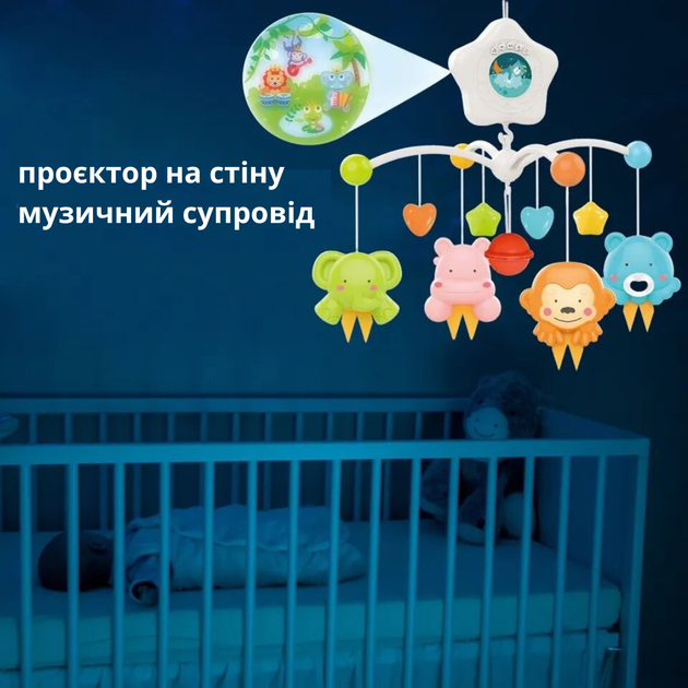 Музыкальный мобиль Lindo с проектором (НЕ0307) (6902312003073) - Фото 5 Музыкальный мобиль Lindo с проектором (НЕ0307) (6902312003073) - изображение 5