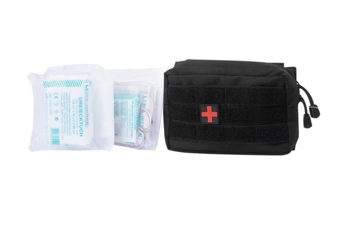 Аптечка тактическая набор первой помощи 25 элементов Mil-Tec First Aid Set black 16025302 - изображение 2