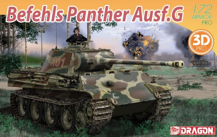 Сборная модель 1/72 германский средний танк Befehls Panther Ausf.G Dragon D7698 - Фото 1 Сборная модель 1/72 германский средний танк Befehls Panther Ausf.G Dragon D7698 - изображение 1