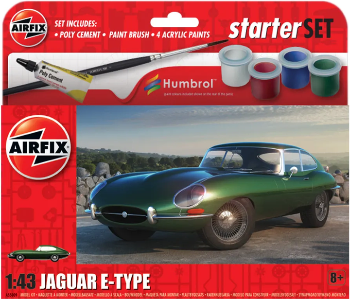 Сборная модель 1/43 автомобиль Jaguar E-Type Стартовый набор Airfix A55009 - Фото 1 Сборная модель 1/43 автомобиль Jaguar E-Type Стартовый набор Airfix A55009 - изображение 1