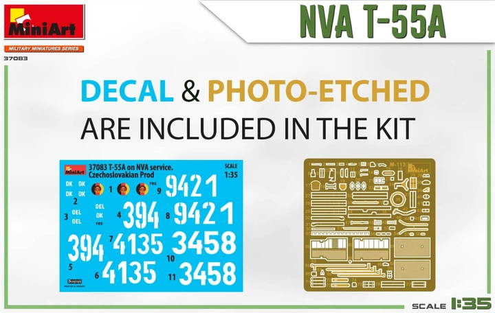 Сборная модель 1/35 танк NVA T-55A MiniArt 37083 - изображение 2