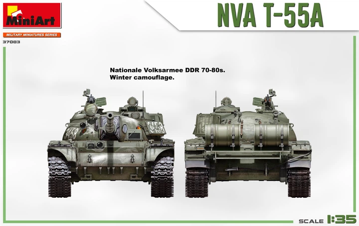 Сборная модель 1/35 танк NVA T-55A MiniArt 37083 - изображение 8