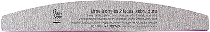 Pilnik do paznokci Peggy Sage 2-Way Nail File Zebra Coarse dwustronny 100/100 półksiężyc zebra 1 szt (3529311227601) - obraz 1