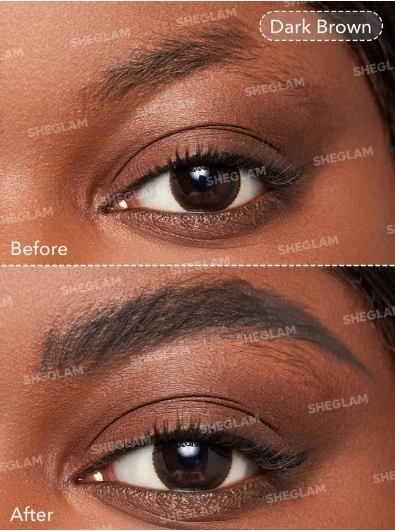 Водостійка помадка для брів Sheglam Boss Brow Waterproof Pomade-DARK BROWN, 3,5 г - зображення 3