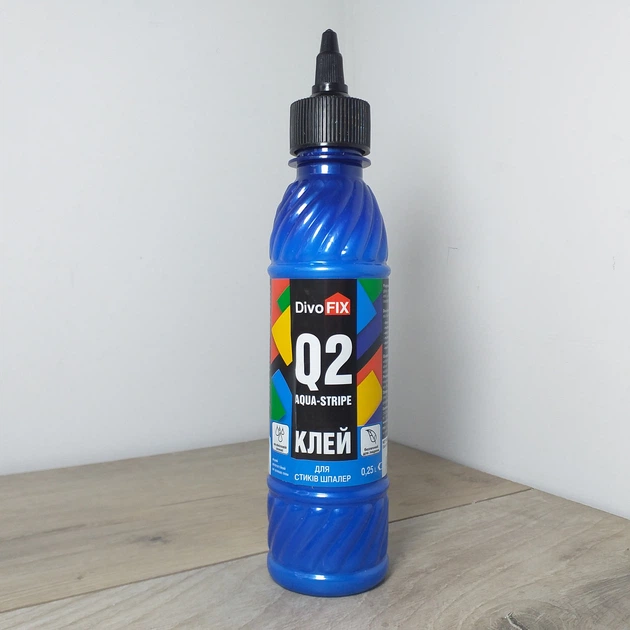 Клей для обойных стыков Q2 Aqua-stripe Divo Fix 250 мл (X-307) - изображение 3